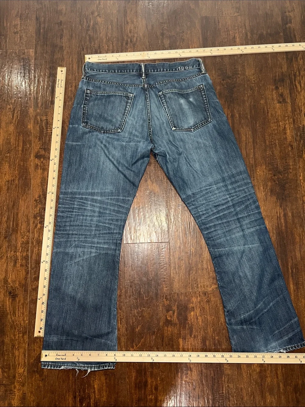 Men's Gap Blue Washed Jeans - Classic Straight Fit 34/30